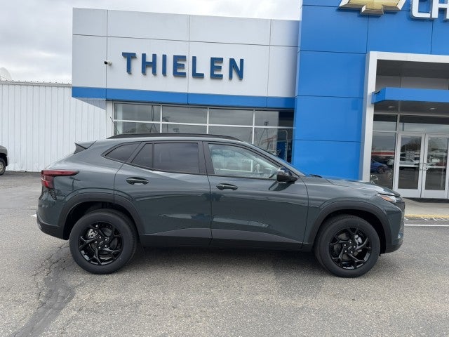 2026 Chevrolet Trax LT in Cypress Gray — front three-quarter view
