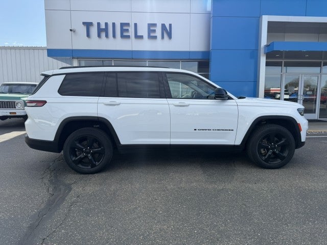 2023 Jeep Grand Cherokee L Limited in White — front three-quarter view