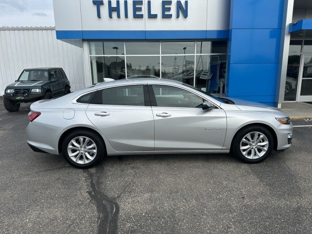 2022 Chevrolet Malibu LT in Silver Ice Metallic — front three-quarter view