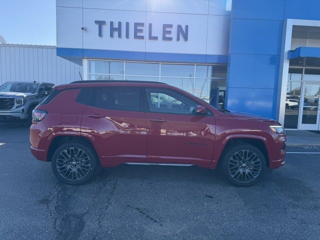2022 Jeep Compass (RED) Edition 4x4 in Red — front three-quarter view