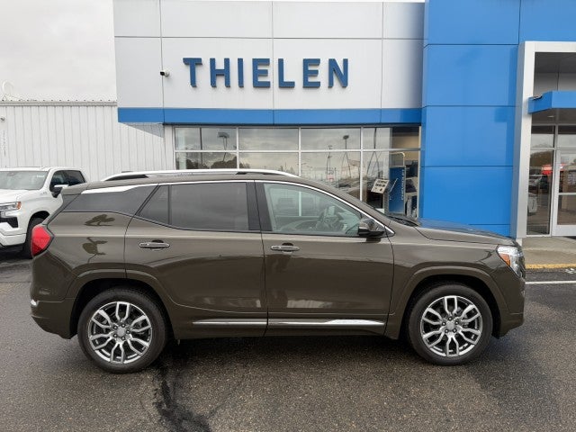 2024 GMC Terrain Denali in Deep Bronze Metallic — front three-quarter view