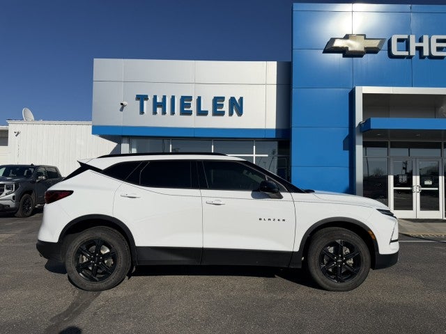 2024 Chevrolet Blazer 2LT in Summit White — front three-quarter view
