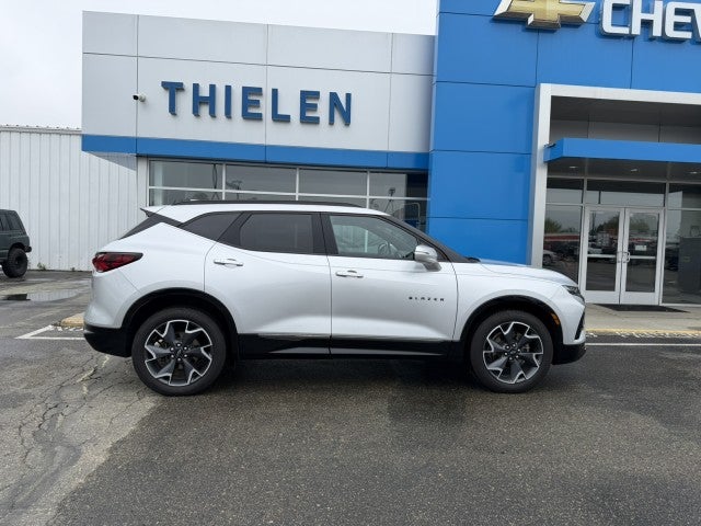 2022 Chevrolet Blazer RS in Silver Ice Metallic — front three-quarter view