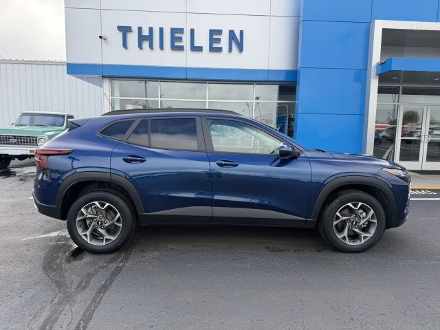 2024 Chevrolet Trax LT in Blue Glow Metallic — front three-quarter view