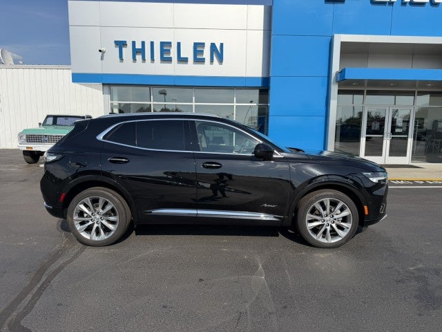 2023 Buick Envision Avenir in Ebony Twilight Metallic — front three-quarter view